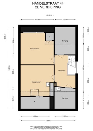 Floorplan - Händelstraat 44, 1431 ZE Aalsmeer